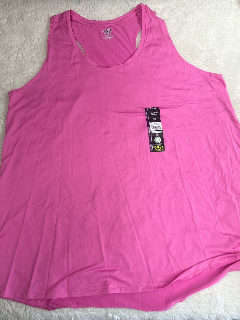 Athletic Works women's size 2XL(20) activewear tank top pink color  New #382